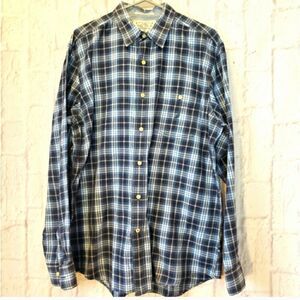 NAUTICA Classic Plaid Lived-In Button Down Shirt Medium